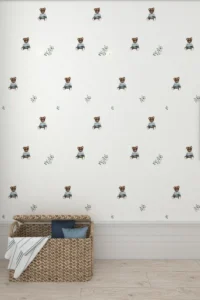 Papel pintado con ositos | Papel pintado para niño Motivo Osito | decoración de la habitación para niño
