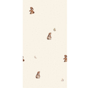Papel pintado conejitos y maripositas royalrabbit