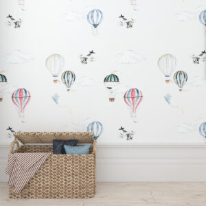 Papel tapiz globos y aviones