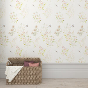 Flores silvestres en acuarela para la pared