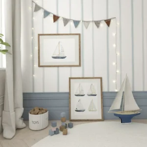 Tapeta paski błękit