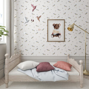 Papel pintado infantil para habitación de niña