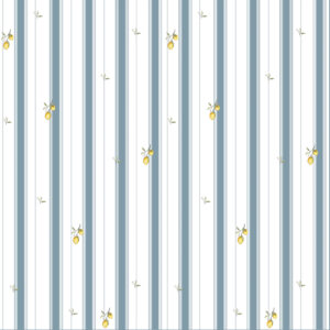 Papel pintado Limones y rayas gruesas | Papel pintado para el hogar Motivo de limones | Decoración interior de habitaciones para el hogar