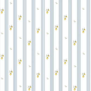 Papel pintado de rayas azul limón para la cocina
