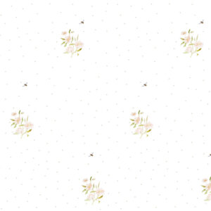 Papel pintado flores y abejas | Papel pintado para el hogar Motivo Abejas | decoración de interiores para el hogar
