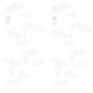 Papel pintado globos lineales | Papel pintado para niño Motivo Globos | decoración para habitación de niño