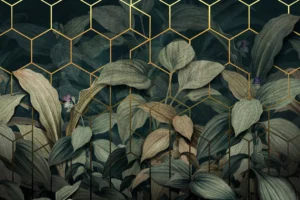 Papel pintado de hojas de banano