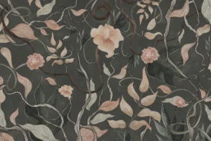 Papel pintado de flores grandes para el salón