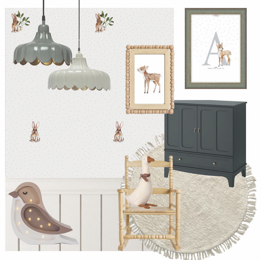 Pokoj w naturalnych tonacjach z drewnianymi detalami