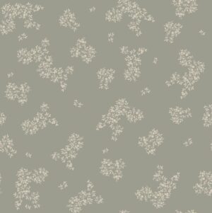 Papel pintado flores de prado beige y verde