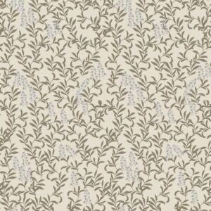 Papel pintado de estilo escandinavo con hojas beiges y verdes