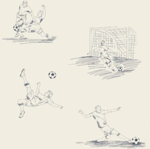Papel pintado con motivo de fútbol