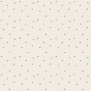 Papel pintado con pequeñas hojas verdes