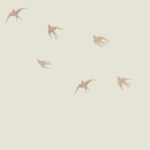 Papel pintado pájaros beige