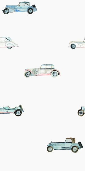 Papel pintado de coches antiguos para habitación de niño - en rollo