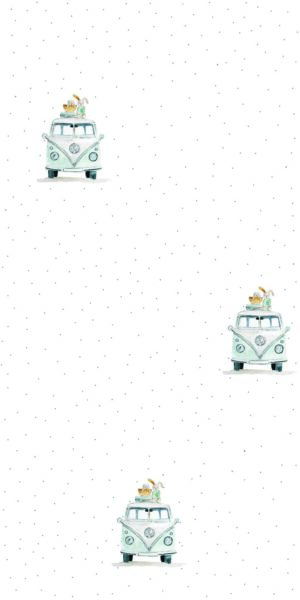 Papel pintado de furgonetas Volkswagen Kombi clásicas - en rollo