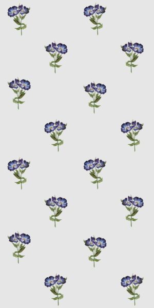 Papel pintado floral de eustoma azul - en rollo