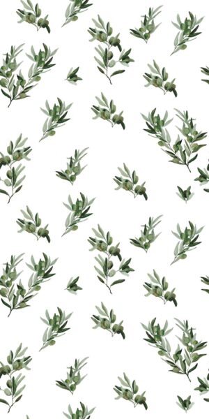 Papel pintado para cocina olivas blancas - en rollo