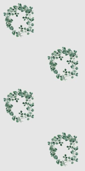 Papel pintado con guirnalda de hojas - en rollo