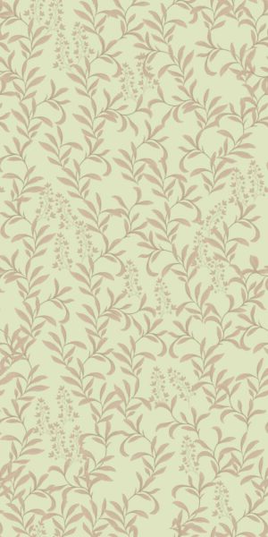 Papel pintado de hojas beige y salmón - en rollo