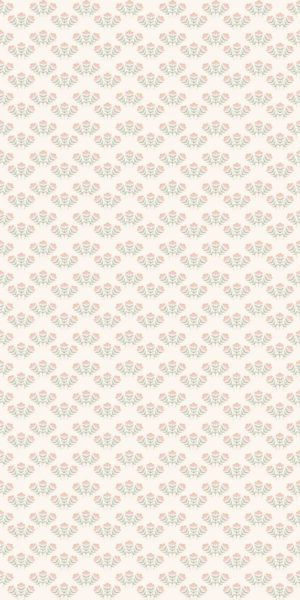 Papel pintado margaritas salmón sobre fondo claro - en rollo