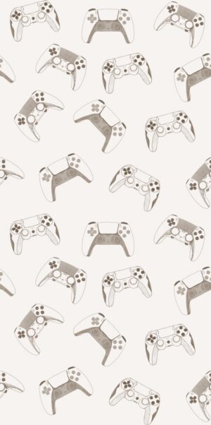 Papel pintado gaming marrón sobre fondo claro | Ideal para la habitación de un gamer